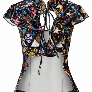 White V-Neck Long Sleeve Ribbed Knit Top